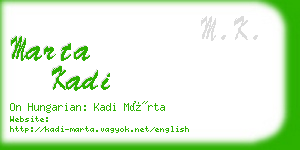 marta kadi business card